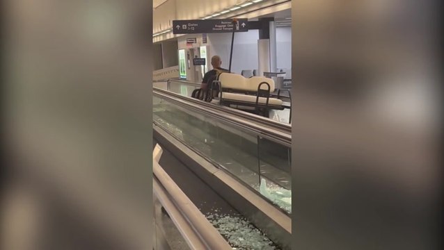 ‘Drunk’ man steals golf cart and drives it along the moving walkways at Buffalo airport