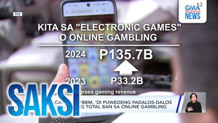 Malacañang - PBBM, 'Di puwedeng padalos-dalos na mag-utos ng total ban sa online gambling | Saksi