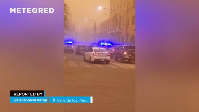 A massive sandstorm engulfs the Valle De Ica, Peru! Experts say there is no precedent for a phenomenon like this in the area