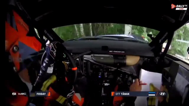 WRC Finland 2025 SS7 Tanak Hit Tree Solberg Crash Roll