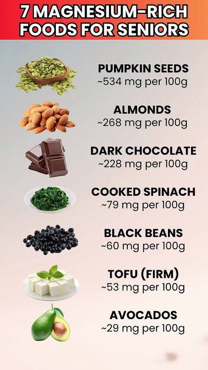 Senior Health Tips_ Eat These 7 Magnesium-Rich Foods to Regain Strength and Sleep Better