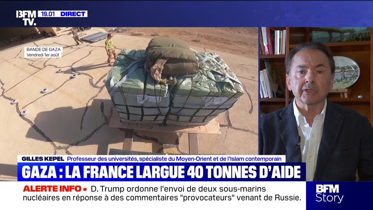 Largage d'aide humanitaire à Gaza: "Rien ne remplace les dons qui étaient apportés par les organismes de l'ONU", estime Gilles Kepel, spécialiste du Moyen-Orient