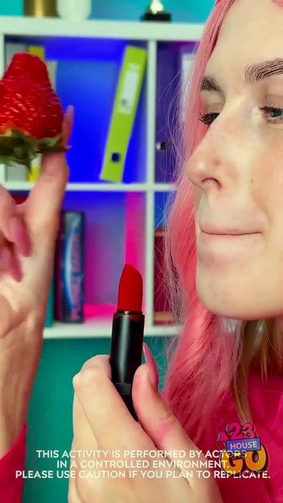 Sweet Strawberry Lipstick Hack You’ll Love! 💄🍓