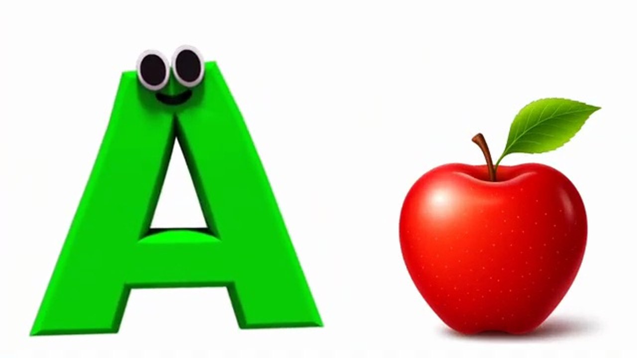 Phonics Song with TWO Words - A For Apple - ABC Alphabet Songs with Sounds for Children