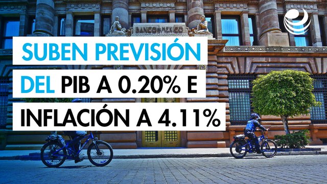 Especialistas suben a 0.20% su previsión para el PIB y esperan inflación de 4.11%: Encuesta Banxico