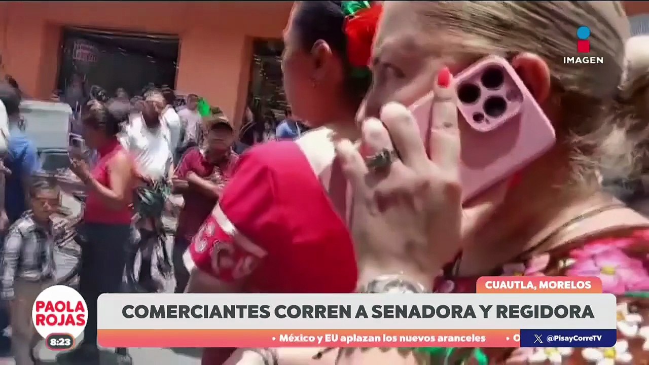 ¡A gritos! Así corrieron comerciantes a una senadora y a una regidora en Morelos