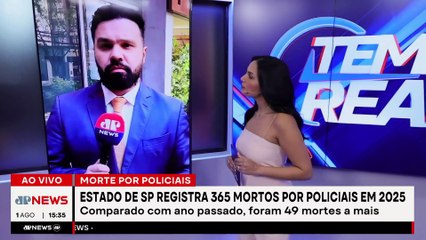 Letalidade policial em SP soma 365 mortes no 1º semestre | TEMPO REAL