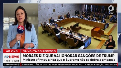 SEM RESPOSTA? Moraes diz que vai ignorar sanções de Trump