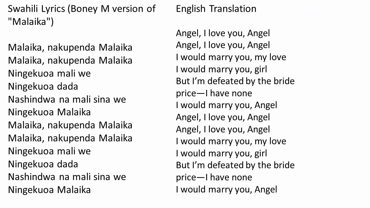 Boney M - Malaika - Only Vocal With Drums