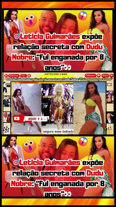 Escândalo!#DuduNobre é acusado de manter relação extraconjugal com #LeticiaGuimarães por 8 anos! 😲.Notícias 100 notícias dos Famosos