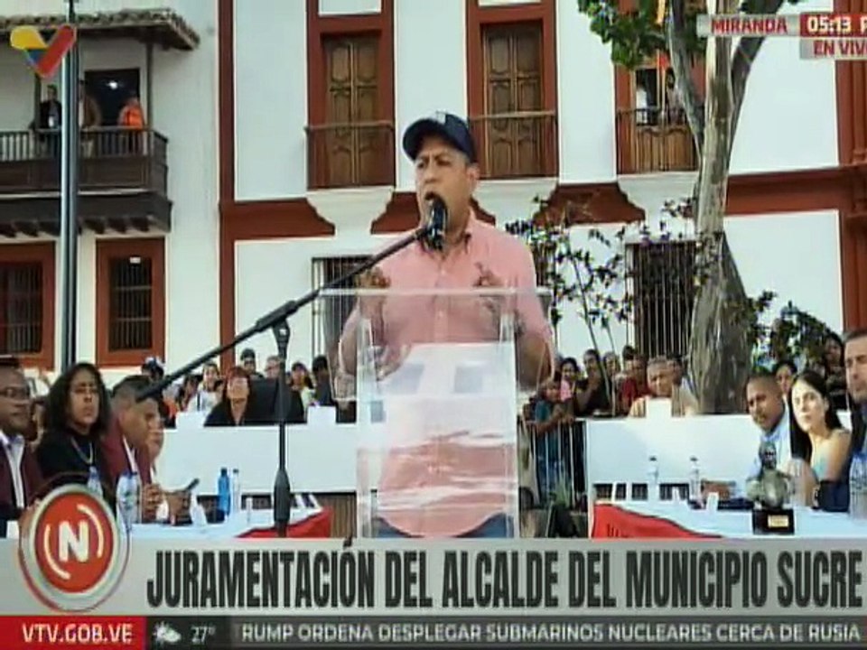 Pedro Infante lidera juramentación del alcalde electo en el mcpio. Sucre Diógenes Lara