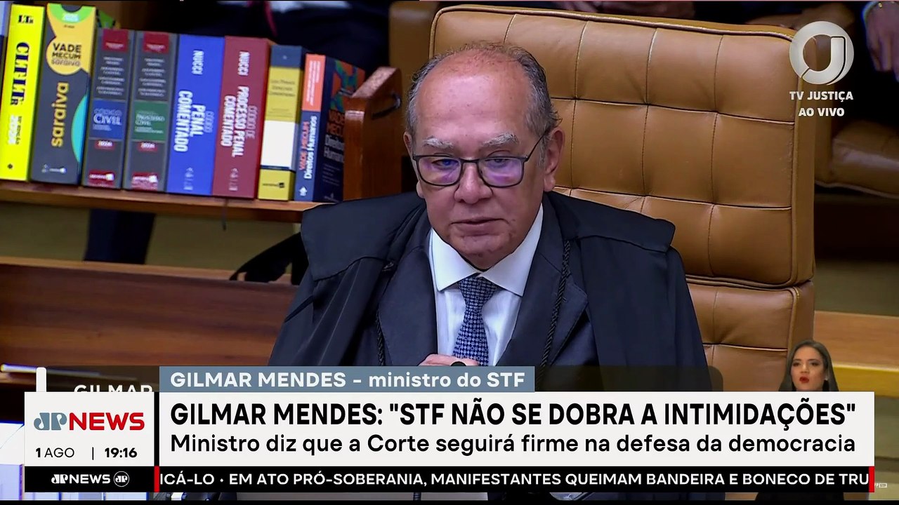 Gilmar Mendes afirma que STF não cederá às pressões e ataques de Donald Trump