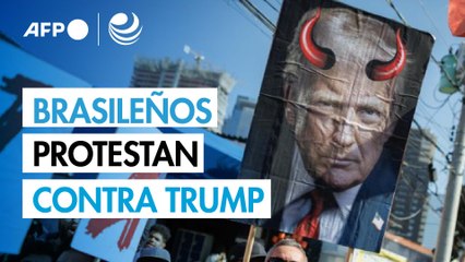 Cientos de brasileños protestan contra los aranceles de Trump y su soberanía