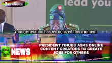 President Tinubu Asks Online Content Creators To Create Jobs For Others