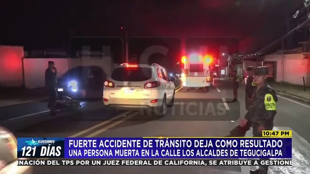 Un muerto deja accidente de tránsito en la calle Los Alcaldes de Tegucigalpa