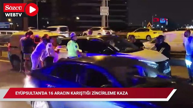 İstanbul'da 16 araç birbirine girdi