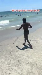 Man Attempts Backflip on Beach and Lands Flat on His Body