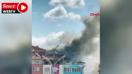 Tokat’ta çatı katında çıkan yangın, söndürüldü
