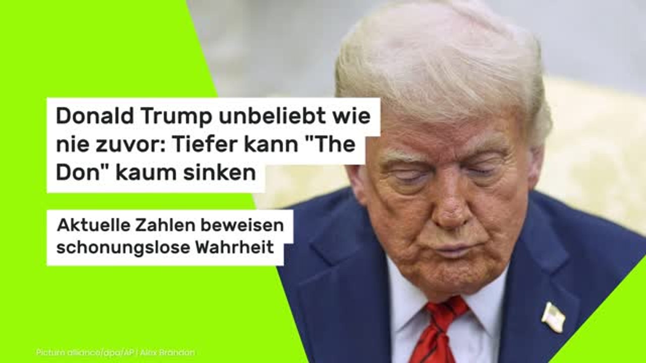 Donald Trump unbeliebt wie nie zuvor: Tiefer kann 'The Don' kaum sinken - aktuelle Zahlen beweisen schonungslose Wahrheit