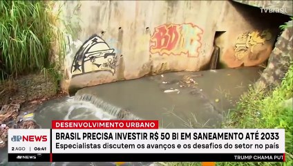 Brasil precisa investir R$ 50 bilhões em saneamento até 2033