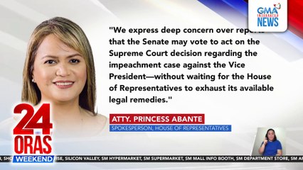 Kamara, nababahala sa planong pagbotohan ng Senado ang SC ruling sa impeachment ni VP Sara Duterte | 24 Oras Weekend