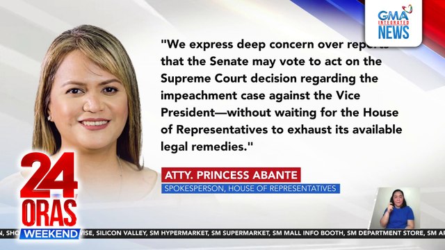 Kamara, nababahala sa planong pagbotohan ng Senado ang SC ruling sa impeachment ni VP Sara Duterte | 24 Oras Weekend
