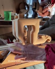 Craftsman makes a unique table from wood