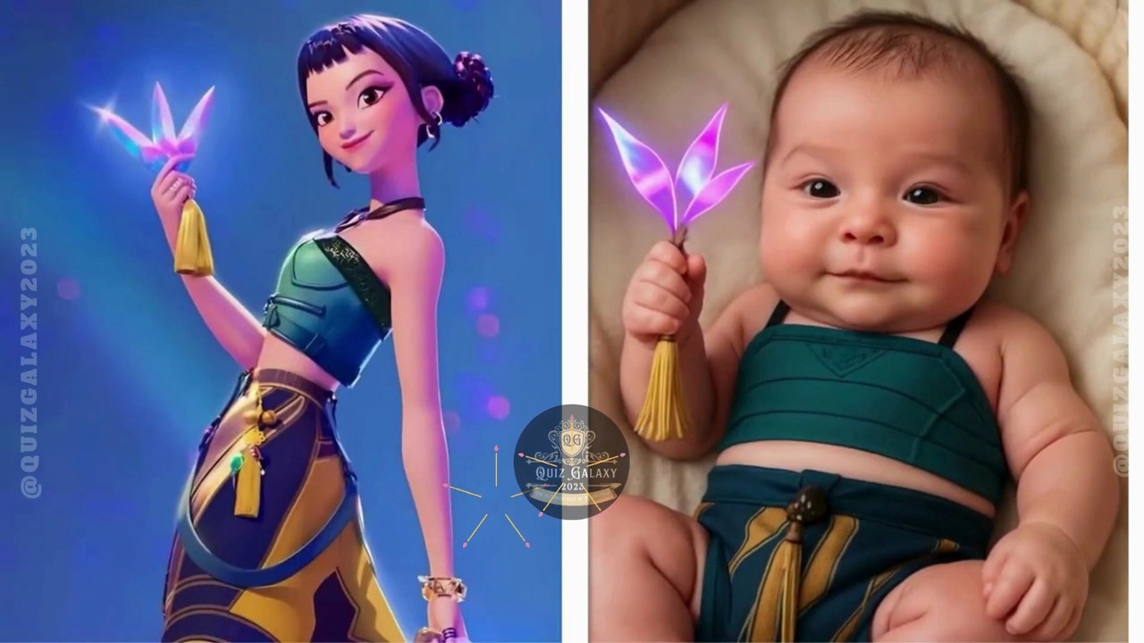 KPOP Demon Hunters As BABY 🔥+ Hair + Guess The Voice Quiz | Rumi, Zoey, Mira, Jinu, Mystery Saja, .