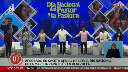 Jefe de Estado aprobó en Gaceta Oficial N.º 6923 el Día Nacional de la Marcha para Jesús