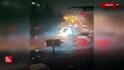 Ankara’da sağanak yağış etkili oldu