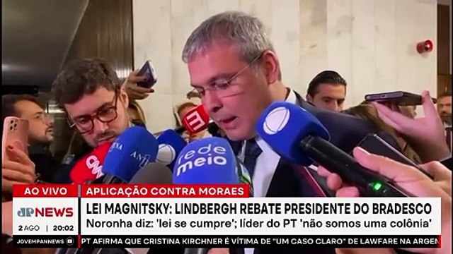 Lindbergh Farias rebate presidente do Bradesco sobre Lei Magnitsky