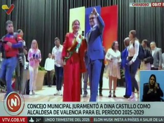 Carabobo | Juramentada Dina Castillo como alcaldesa para el período 2025-2029