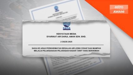 SADA laksana pelarasan tarif air di Kedah secara berperingkat