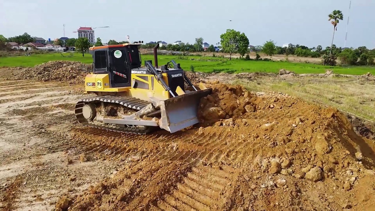 Wow Amazing Dozer Skill! Start Project Landfill Delete Flooded & Remove Heavy Tree By SHANTUI Dozer
