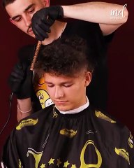 Teenager boy gets his curls cut after so many years!