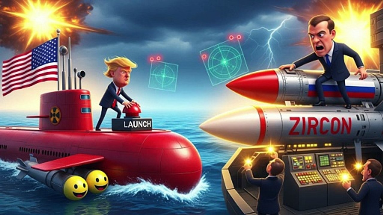 Trump contre  Medvedev : La guerre des sous-marins et missiles nucléaires