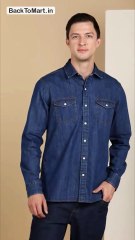 Men's Casual Cotton Denim Shirt (Regular Fit) #fashion #trends