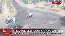 İstanbul'da iki motosiklet kafa kafaya çarpıştı