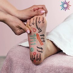The perfect foot massage with guiding arrows! 💆💯