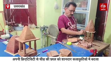 चीड़ की छाल से बेजोड़ कलाकृतियां बनाकर छाए, राष्ट्रपति के हाथों सम्मानित होंगे जीवन जोशी