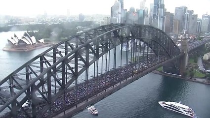 Sydney Harbour Bridge shut as nearly 100,000 join ‘historic’ pro-Palestine march