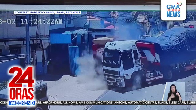 Truck, sumalpok sa isang pader at isa pang truck; babaeng bumibili lang sa tindahan, patay matapos madamay | 24 Oras Weekend
