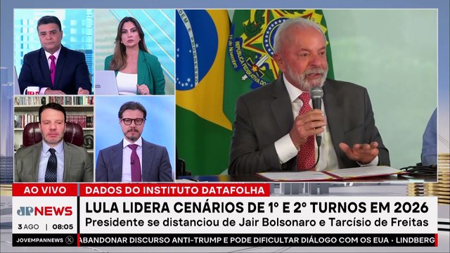 DATAFOLHA PÕE LULA NA FRENTE NAS ELEIÇÕES/ IMPACTOS DO TARIFAÇO DE TRUMP| JORNAL DA MANHÃ -03/08/225