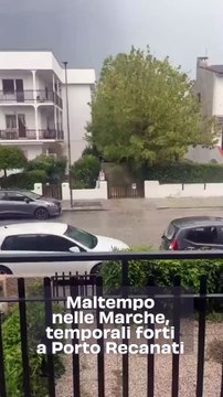 Maltempo nelle Marche, temporali forti a Porto Recanati