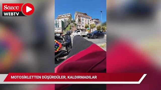 Motosikletten düşürdüler, kaldırmadılar: 'Yardım edin ağabey, manyak bunlar'