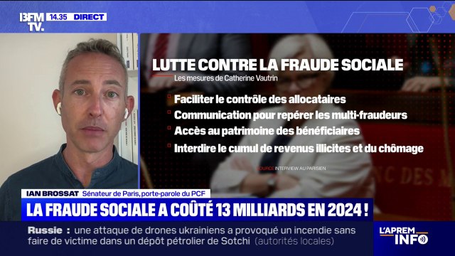 Fraude sociale: Ian Brossat (PCF) dénonce une très grosse opération de communication de la part du gouvernement