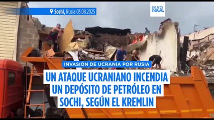 Un dron ucraniano ataca un depósito de petróleo ruso en Sochi y provoca un gran incendio
