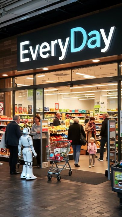 A Day with the AI Robot at EveryDay Store – Smart Shopping Begins! 🛍️🤖