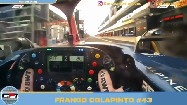 Una de las eternas paradas de Colapinto en boxes