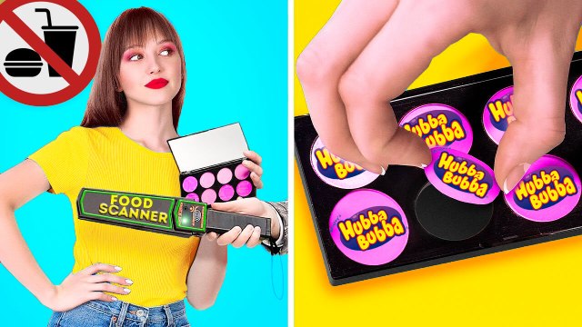 HOW TO SNEAK 😋👀 Hacks to Get Away with Makeup and Candies by 123 GO! Planet